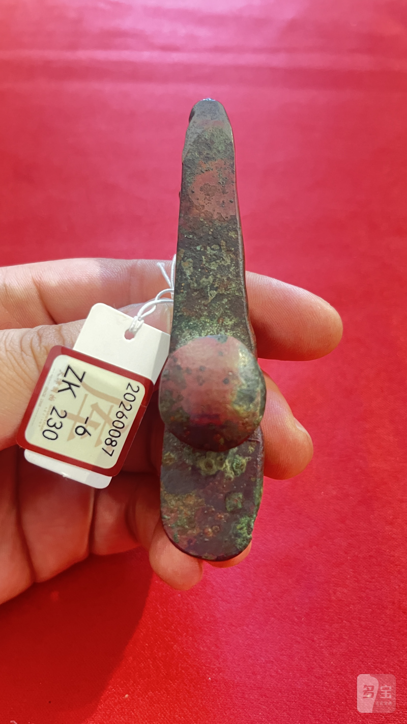 清代  铜质苍龙教子纹带钩 - 图5